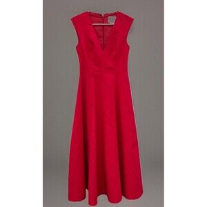 Kate Spade New York Red Midi Holiday Cocktail Dress Womens Size 10 Christmas